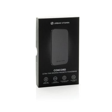 Logotrade corporate gift image of: Urban Vitamin Concord RCS Ultra thin 3000mAh powerbank