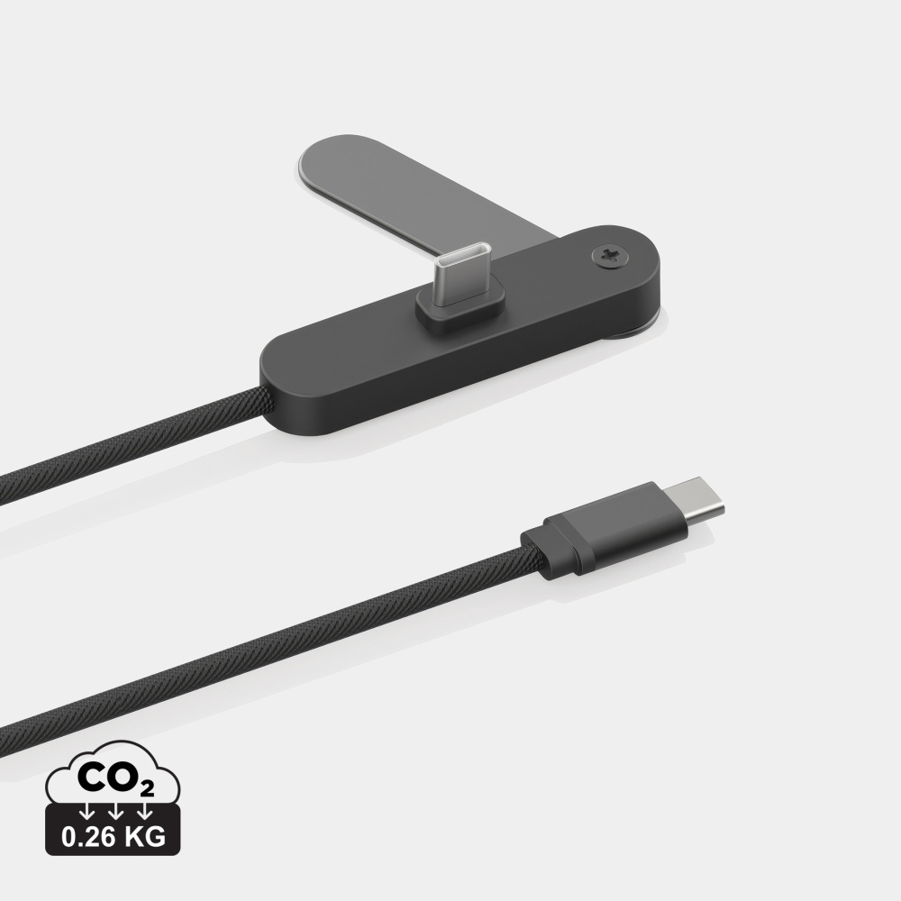 Logo trade promotional product photo of: Aluvia RCS 65W PD Cable with adjustable phone stand