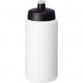 Baseline® Plus grip 500 ml spordikaanega spordipudel, Valge / Täismust