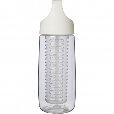 Logo trade reklaamtooted foto: HydroFruit 700 ml taaskasutatud plastikust spordipudel koos keeratava kaane ja infusiooniga