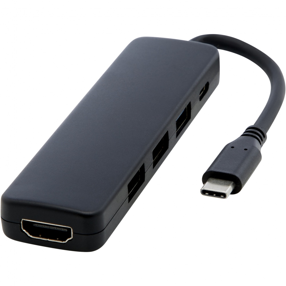 Logo trade ärikingid foto: Loop RCS taaskasutatud plastist multimeediumiadapter USB 2.0-3.0 HDMI-pordiga
