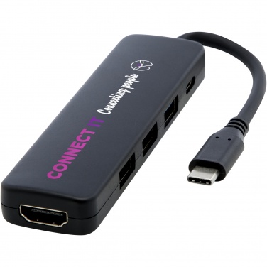 Logo trade firmakingitused foto: Loop RCS taaskasutatud plastist multimeediumiadapter USB 2.0-3.0 HDMI-pordiga