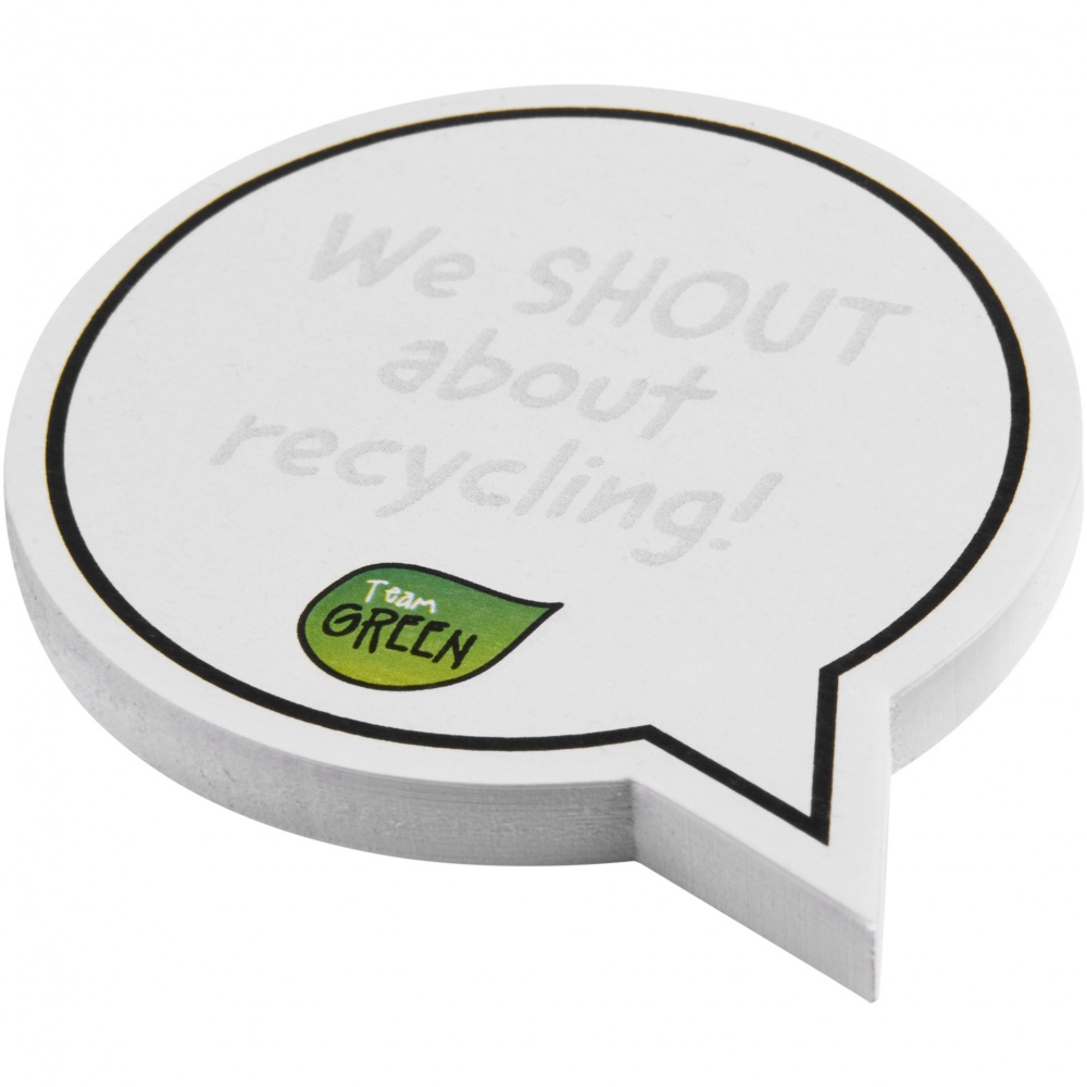 Logo trade reklaamtooted foto: Sticky-Mate® kõnemullikujulised taaskasutatud kleeppaberid