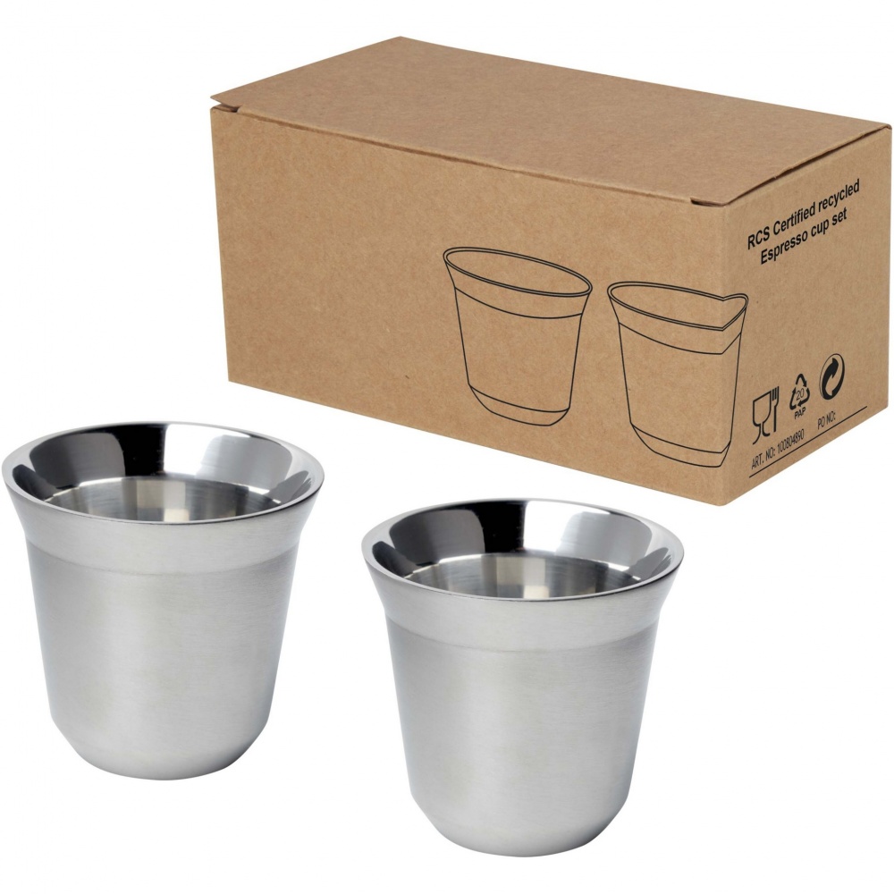Logo trade reklaamkingi pilt: Duo 80 ml RCS sertifikaadiga roostevabast terasest espressotassi komplekt 