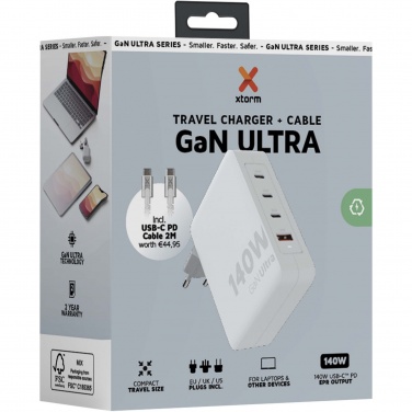 Logo trade meene pilt: Xtorm XVC2140 GaN Ultra 140 W reisilaadija 240 W USB-C PD kaabliga