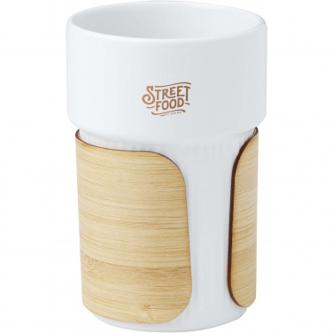Logotrade reklaamtoote foto: Termostass Fika 340 ml bambuskattega