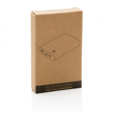 Logo trade firmakingituse pilt: Bambusest 5000 mAh akupank