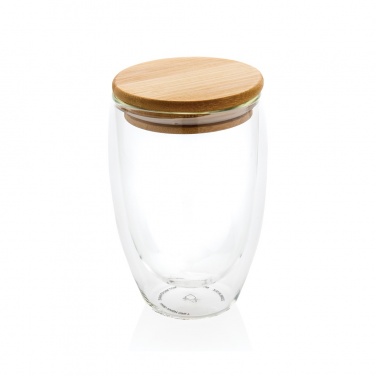 Logotrade ärikingituse foto: Borosilikaatklaas bambuspuidust kaanega 350 ml