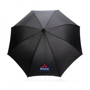 Logotrade firmakingituse foto: 23" Impact AWARE™ RPET 190T automaatselt avatav bambusest vihmavari