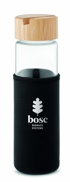 Logo trade reklaamkingituse pilt: Klaaspudeli bambusest kaas 600ml