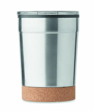 Logo trade reklaamtoote pilt: Topeltseinaga termoskruus, 300 ml, korgist alusega