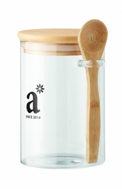 Logotrade reklaamtoote foto: Klaaspurk lusikaga 600 ml