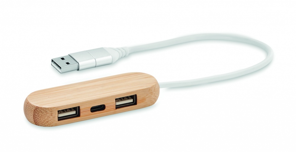 Logo trade ärikingi pilt: 3-pordiline kahe sisendiga USB-jaotur