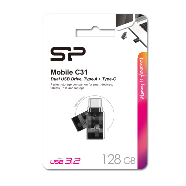 Logo trade firmakingi pilt: Pendrive USB/tüüp - C Silicon Power Mobile C31 3.0 OTG
