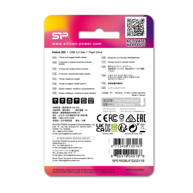 Logotrade meene foto: Mälupulk Silicon Power HELIOS 202, 3.2 Gen 1, 16 GB