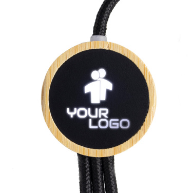 Logotrade ärikingid pilt: Kolm-ühes kaabel valgustatud logoga puidust korpuses, LH-ZMU06