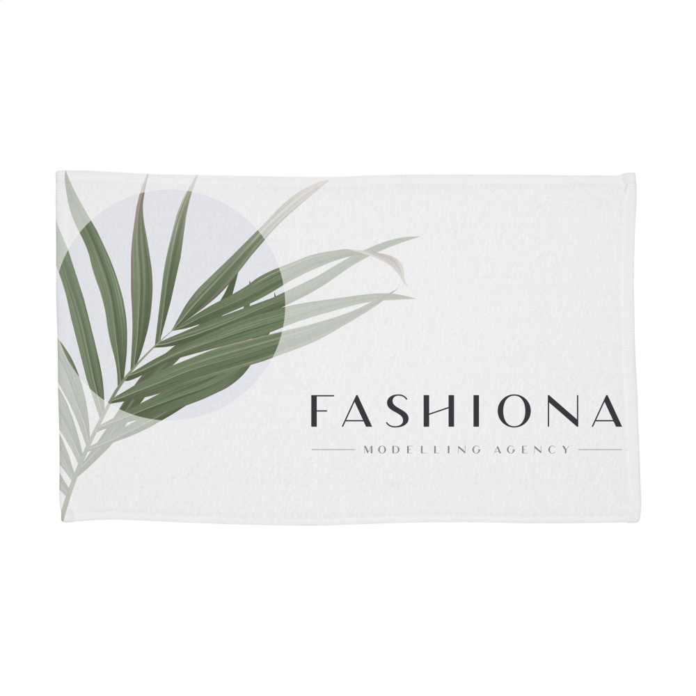 Logotrade reklaamkingituse foto: Prinditud RPET vannirätik 350 g/m² 70x140