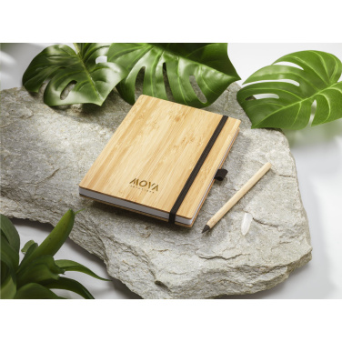 Logo trade reklaamkingitused foto: BambooPlus paberist märkmik A5 – tindivaba pliiats