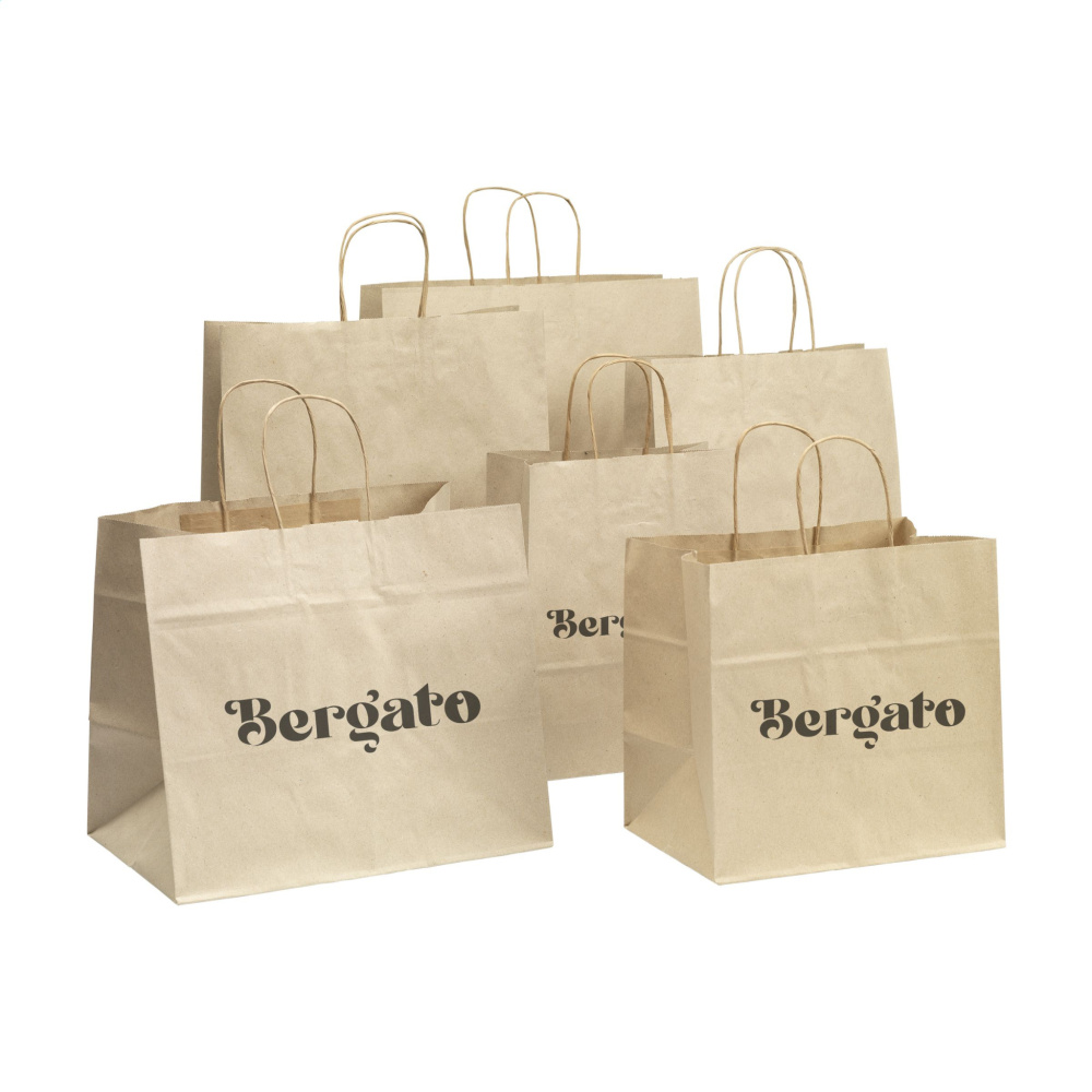 Logo trade reklaamtoote pilt: Leaf It Bag Lai taaskasutatud rohupaber (90 g/m²) M
