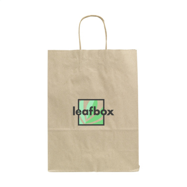 Logotrade ärikingi foto: Leaf It Bag Lai taaskasutatud rohupaber (90 g/m²) M