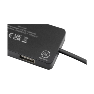 Logotrade reklaamtooted pilt: Tecco GRS taaskasutatud alumiiniumist USB-jaotur