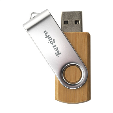 Logo trade reklaamkingituse pilt: USB Twist Bamboo 16 GB