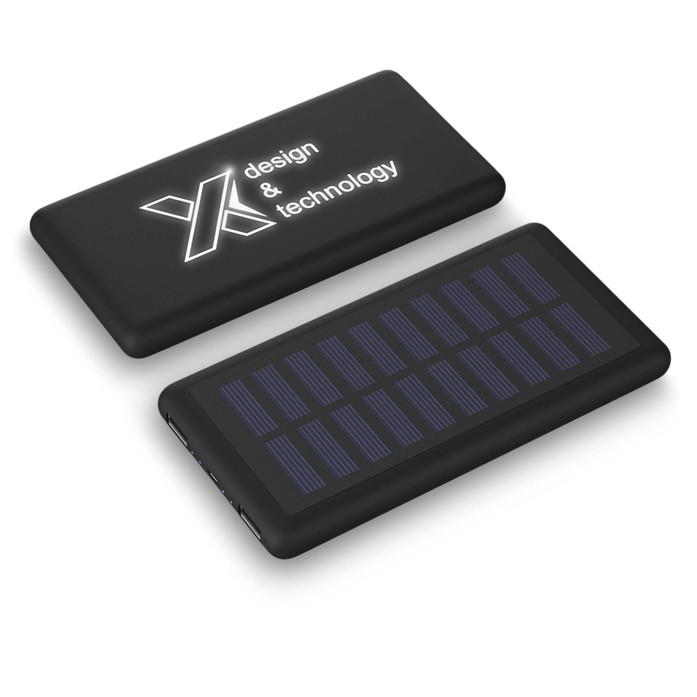 Logo trade ärikingi pilt: SCX.design P30 8000 mAh valgustusega päikesepatareiga akupank