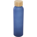 Lume 500 ml matt klaaspudel bambusest korgiga, Ookeani sinine