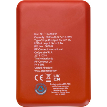 Logotrade firmakingi foto: Asama 5000 mAh Type-C taaskasutatud plastist akupank