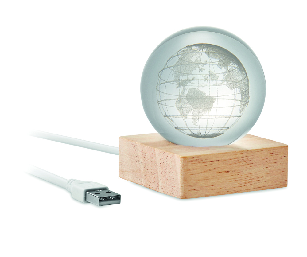 Logo trade reklaamkingi pilt: LED-klaasist kera Globe