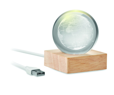Logo trade reklaamkingi pilt: LED-klaasist kera Globe