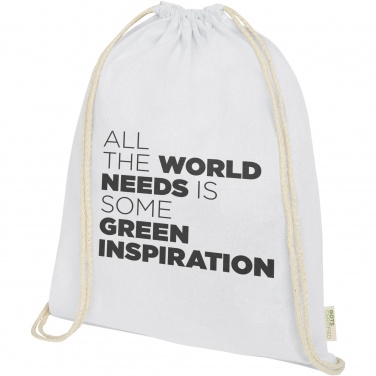 Logotrade liikelahjat kuva: Orissa 100 g/m² organic cotton drawstring bag 5L