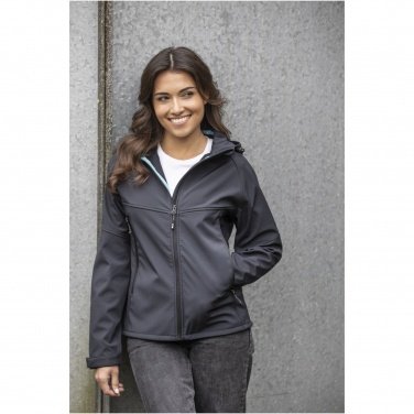 Logotrade mainostuote tuotekuva: Coltan-softshell-takki naisille, GRS-kierrätetty
