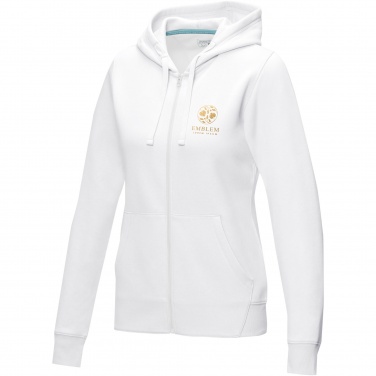 Logo trade liikelahjat tuotekuva: Ruby women’s organic recycled full zip hoodie