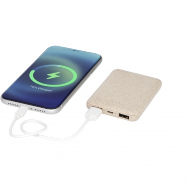 Logotrade mainoslahjat ja liikelahjat tuotekuva: Asama-varavirtalähde, 5 000 mAh, vehnänolkea