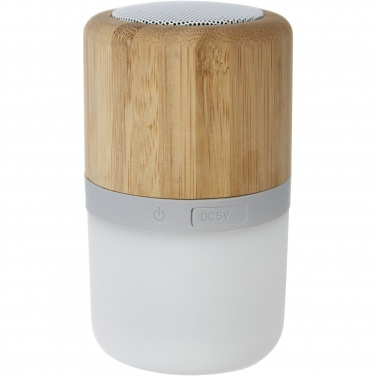 Logo trade liikelahjat tuotekuva: Aurea Bluetooth® -kaiutin valolla, bambua 