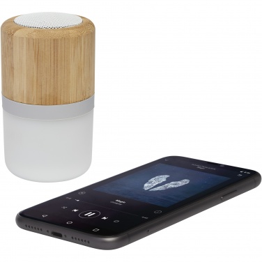 Logotrade mainoslahjat kuva: Aurea Bluetooth® -kaiutin valolla, bambua 