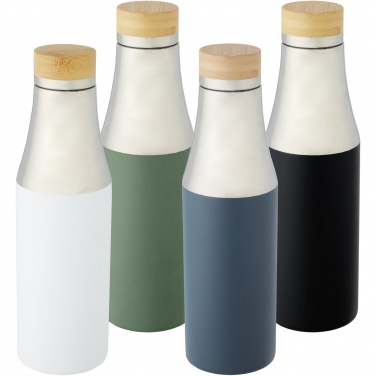Logo trade mainoslahja kuva: Hulan 540 ml:n kuparityhjiöeristetty pullo bambukorkilla, ruostumatonta terästä
