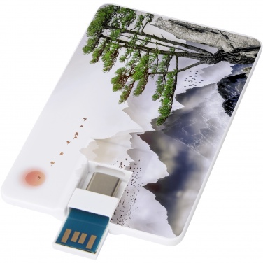 Logotrade liikelahja mainoslahja kuva: Duo Slim 32 Gt USB-asema, Type-C ja USB-A 3.0