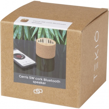 Logo trade mainostuotet tuotekuva: Cerris 5 W:n Bluetooth®-kaiutin korkkimateriaalia