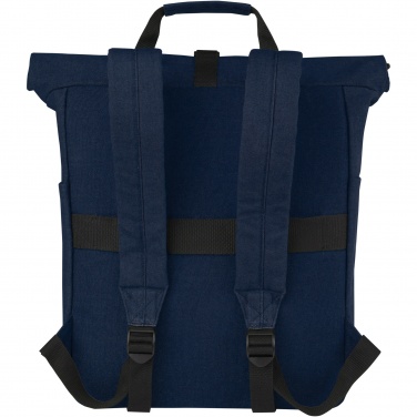 Logo trade mainostuote kuva: Joey 15” GRS-kierrätetystä kankaasta valmistettu rullattava reppu kannettavalle tietokoneelle 15 l
