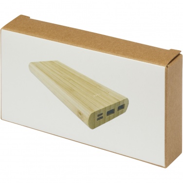Logo trade liikelahjat mainoslahjat kuva: Tulda-varavirtalähde, 10,000 mAh, bambua