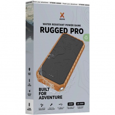 Logo trade mainostuotet tuotekuva: Xtorm XR202 Xtreme 20 000 mAh 35 W QC3.0 vedenpitävä ja kestävä varavirtalähde taskulampulla