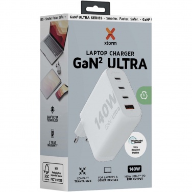 Logotrade liikelahja mainoslahja kuva: Xtorm XEC140 GaN²Ultra 140 W -seinälaturi