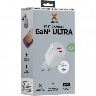 Logotrade mainostuotet kuva: Xtorm XEC035 GaN²Ultra 35 W seinälaturi