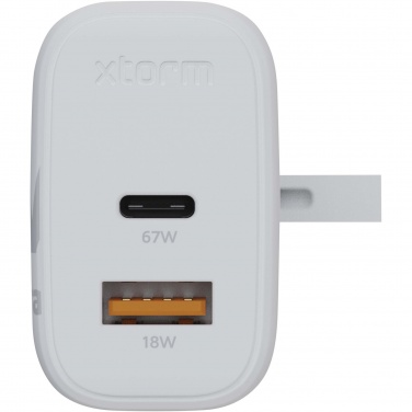 Logotrade mainostuotet kuva: Xtorm XEC067G GaN² Ultra 67 W seinälaturi – Iso-Britannian pistoke