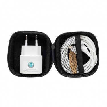 Logotrade liikelahja mainoslahja kuva: Boost RCS kierrätetty PET 20W USB-C 2 kpl lataussetti