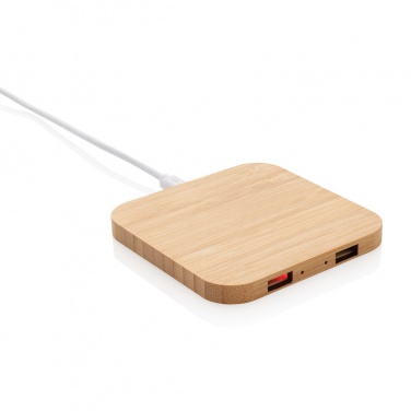 Logotrade liikelahja tuotekuva: 5W bambulaturi USB:llä