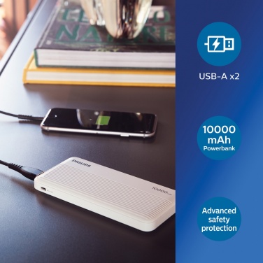 Logotrade liikelahjat mainoslahjat tuotekuva: Philips 10000mAh ohut varavirtalähde