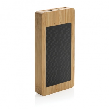 Logotrade mainoslahja tuotekuva: Sunwick 10.000 mAh bambuinen aurinkovoimapankki